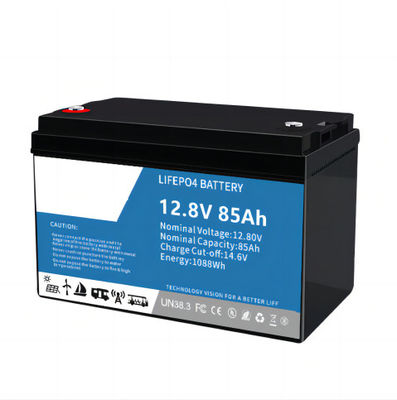 Batteria al litio rispettosa dell'ambiente della sostituzione LifeP04 di rendimento elevato 12.8V 85AH SLA costruita in BMS per luce solare