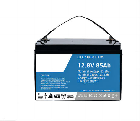 Batteria al litio rispettosa dell'ambiente della sostituzione LifeP04 di rendimento elevato 12.8V 85AH SLA costruita in BMS per luce solare
