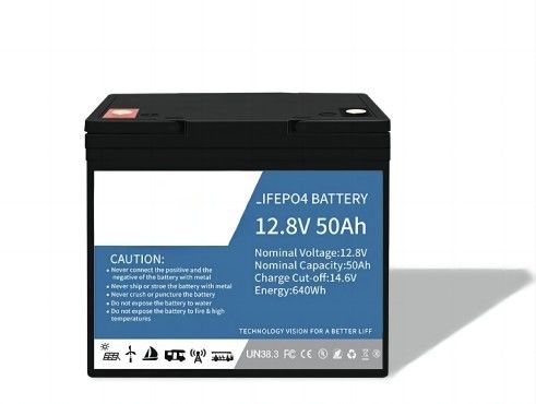 Batteria al litio LifeP04 impermeabile 12.8V 50AH con Bluetooth per l'alimentazione marina