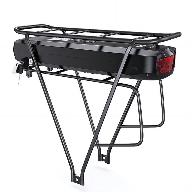 Serie posteriore 10.4AH della coda del gancio della bici del litio di 10S4P 36V/48V del nero elettrico della batteria